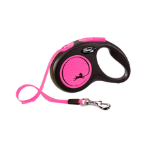 Cargar imagen en el visor de la galería, Correa Flexi New Neon Cinta S 5m Negro/Rosa