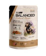 Cargar imagen en el visor de la galería, Caja Vitalcan Balanced Natural Recipe Pouch 100g Filetes Cerdo Grain Free (12un)