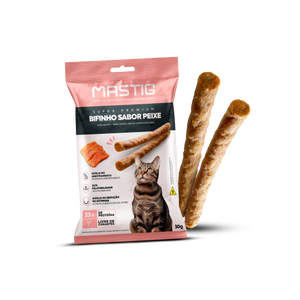 Snacks Gatos Bifinho Mastig Palito Masticable Flexible Salmon 30g