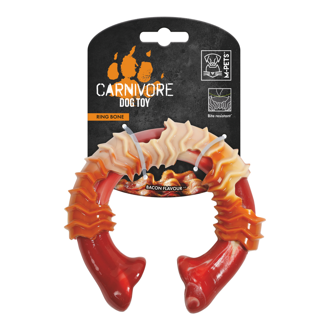 Juguete para Perros Carnívoro Anillo Bacon 14cm M-pets