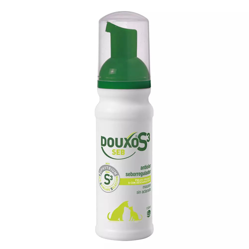 DOUXO S3 SEB Mousse Antiolor y Seborregulador para Perros y Gatos