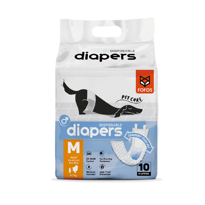 Pañal  Macho Diapers Dog M x (10UNID) Fofos