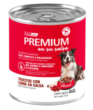 Cargar imagen en el visor de la galería, Pack Vitalcan Premium Lata 340g Trocitos con Carne en Salsa (6 unidades)