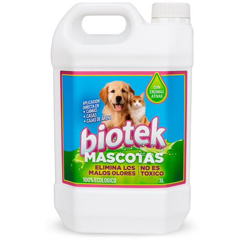 Limpiador Enzimatico De Manchas Y Orina Biotek 3 litros