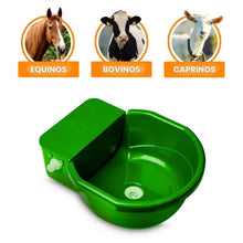 Cargar imagen en el visor de la galería, Plato Bebedero Automático 7 lts Verde Equinos, Suinos, Ovinos, Bovinos