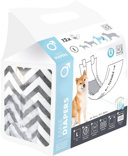 Pañal M-PETS Macho Diapers Dog L x (12UNID)