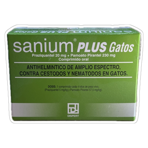 Sanium Plus Gatos Antiparasitario Caja x 40 Comprimidos Dispert