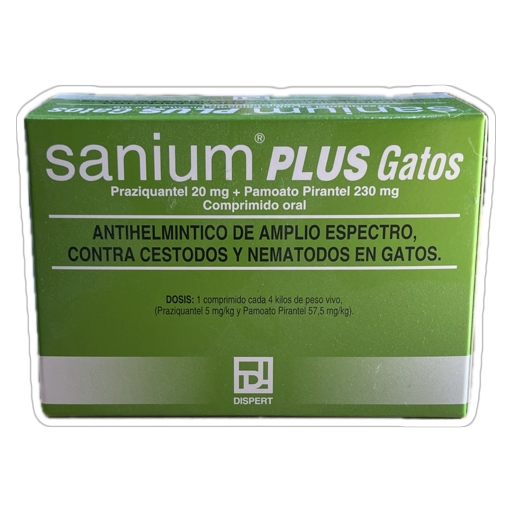 Sanium Plus Gatos Antiparasitario Caja x 40 Comprimidos Dispert