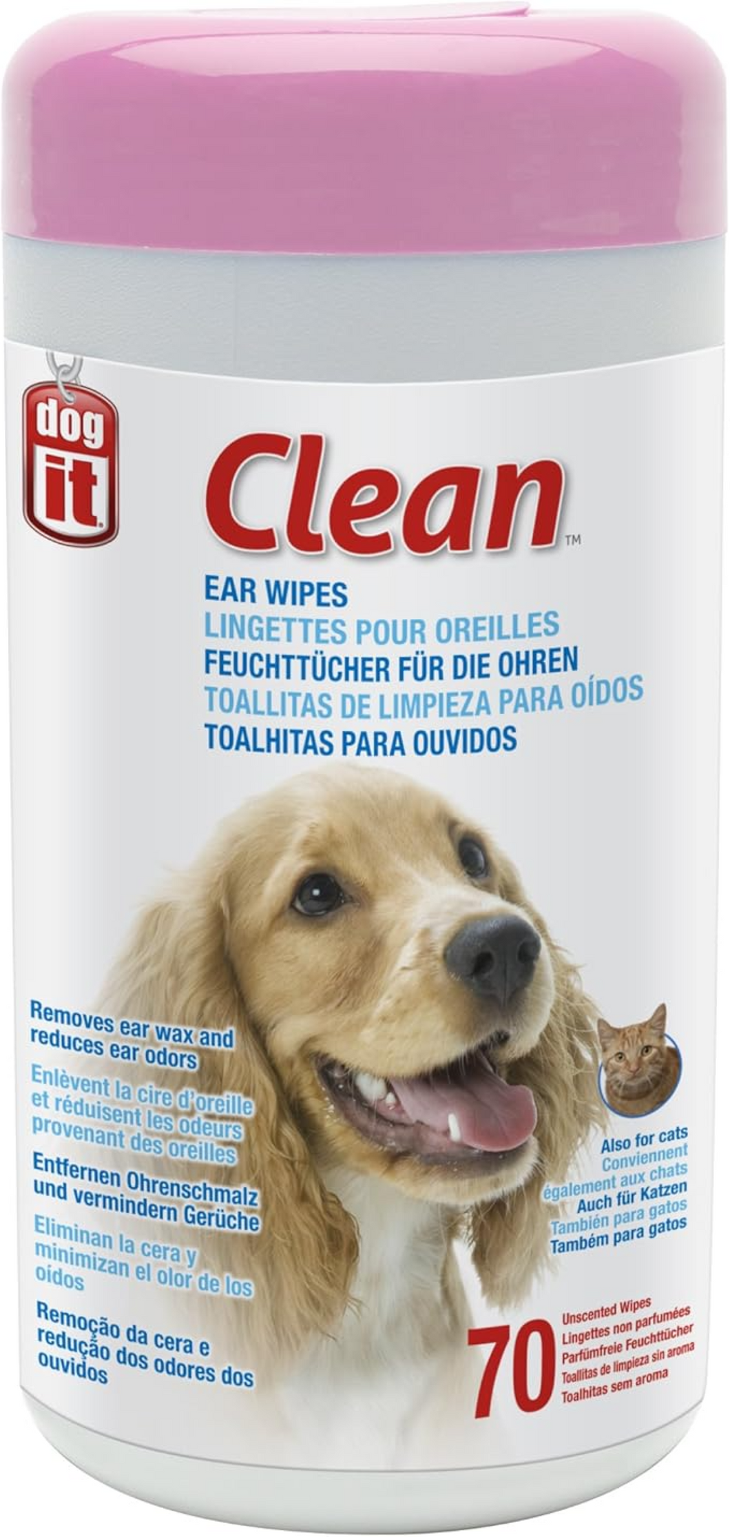 Toallitas Dog it Limpieza de Oídos x 70 un