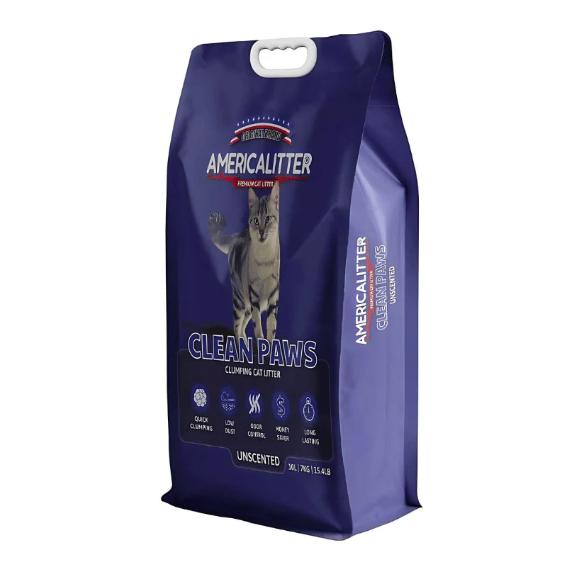 Arena Aglomerante America Litter Clean Paws 14Kg con Regalo