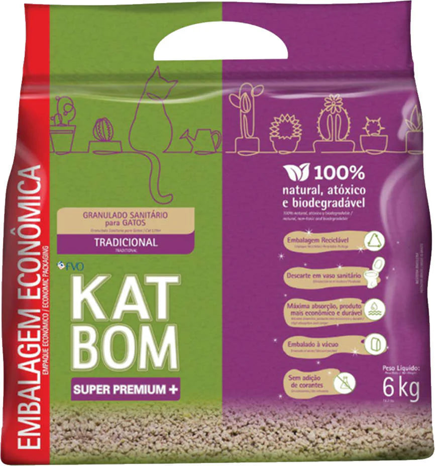 Arena Aglomerante Natural KatBom 6Kg Tradicional