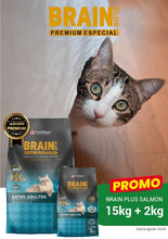 Cargar imagen en el visor de la galería, Promo Brain Plus Gato Adulto 15+2kg Salmon con Regalo