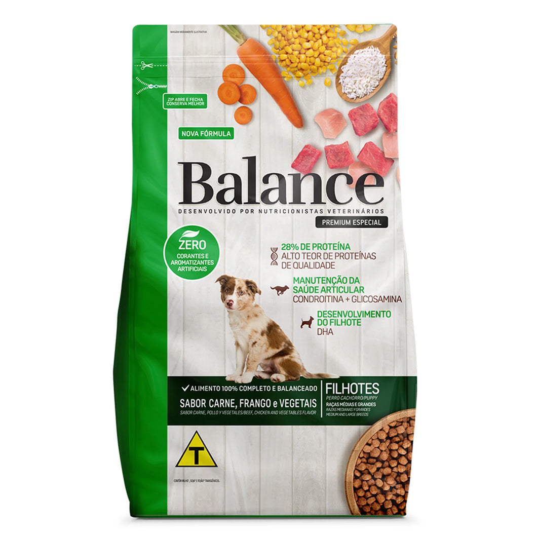 Balance Premium Especial Cachorro Medianos y Grandes 2.7Kg Carne, Pollo y Vegetales
