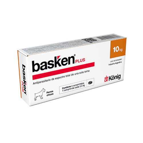 Basken Plus Antiparasitante Perro X 4 Comp Hasta 10 Kg