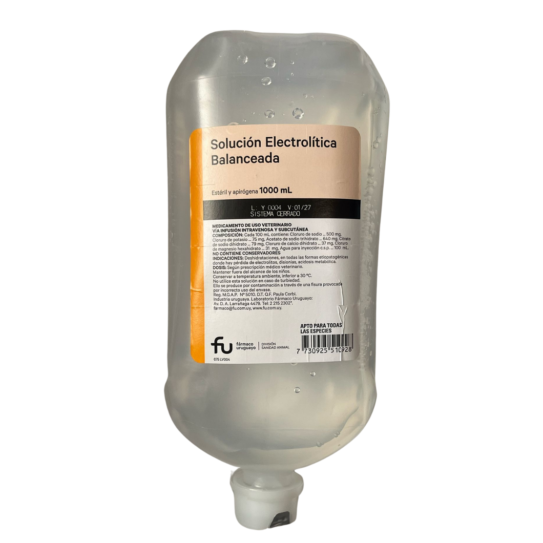 Suero Electrolítico Balanceado x 1000ml Farmaco Uruguayo