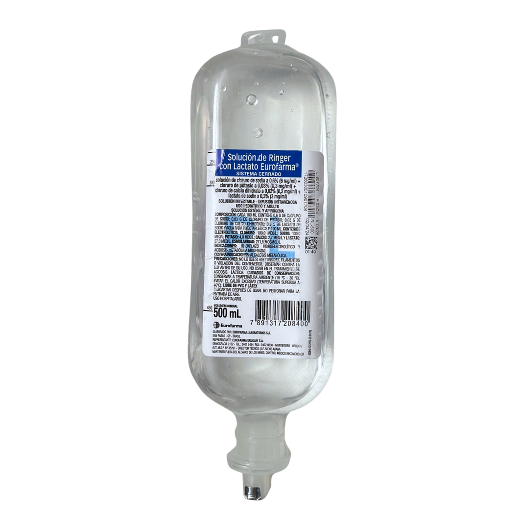 Suero Ringer Lactato x 500ml Eurofarma