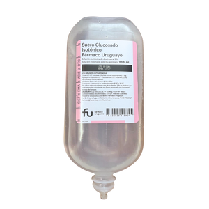 Suero Glucosado Isotonico 5% x 1000ml Farmaco Uruguayo