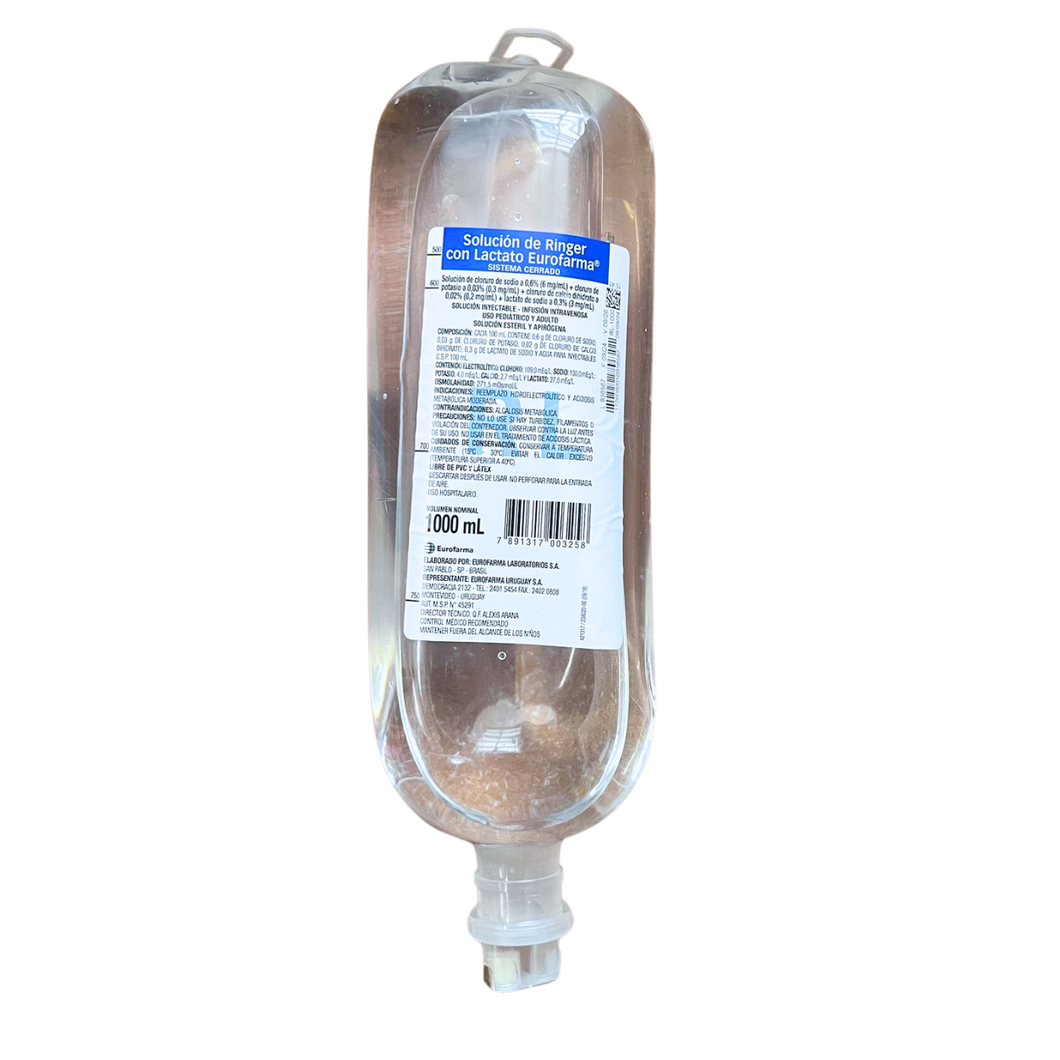 Suero Ringer Lactato x 1000ml Eurofarma