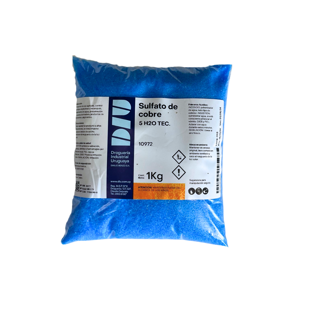 Sulfato de Cobre 1kg Drogueria