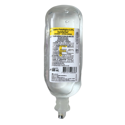 Suero Fisiologico 0,9% x 500ml Eurofarma