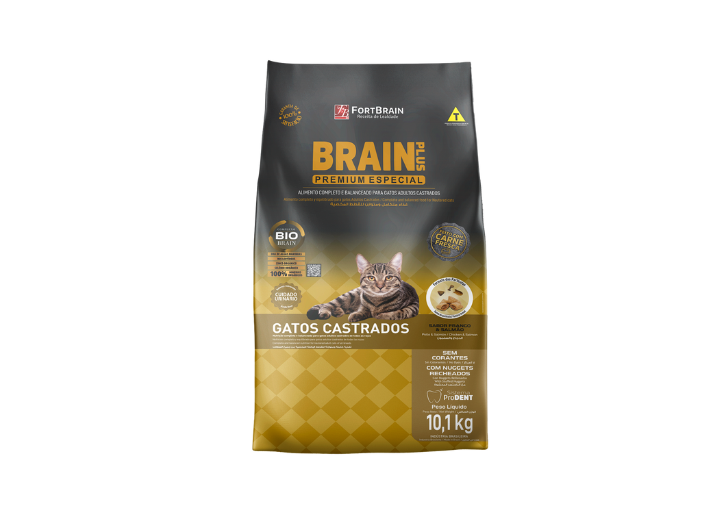 Brain Plus Gato Castrado Premium 10.1Kg con Regalo