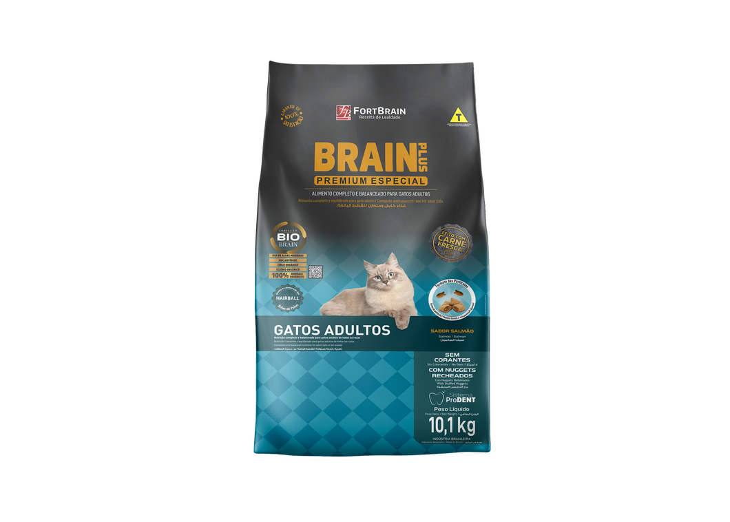 Brain Plus Gato Adulto Premium Salmon 15kg con Regalo