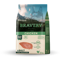Cargar imagen en el visor de la galería, Bravery Grain Free Adulto Mediano y Grande Pollo 12+4kg Gratis + LickiMat de Regalo