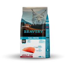 Cargar imagen en el visor de la galería, Bravery Grain Free Gato Adulto 7Kg Salmon + Sanitario de Regalo