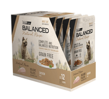 Cargar imagen en el visor de la galería, Caja Vitalcan Balanced Natural Recipe Gato Pouch 85g Filetes Pollo Grain Free (12un)