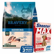 Cargar imagen en el visor de la galería, Bravery Grain Free Adulto Mediano y Grande 4Kg Arenque