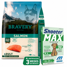 Cargar imagen en el visor de la galería, Bravery Grain Free Adulto Mediano y Grande 4Kg Salmon