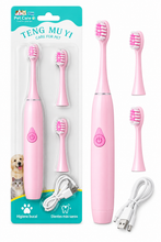 Cargar imagen en el visor de la galería, Kit Cepillo Electrico Para Mascotas 19 cm