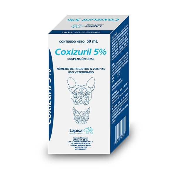Coxizuril 5% Antiparasitario Coccidiosis 50ML Suspension Oral