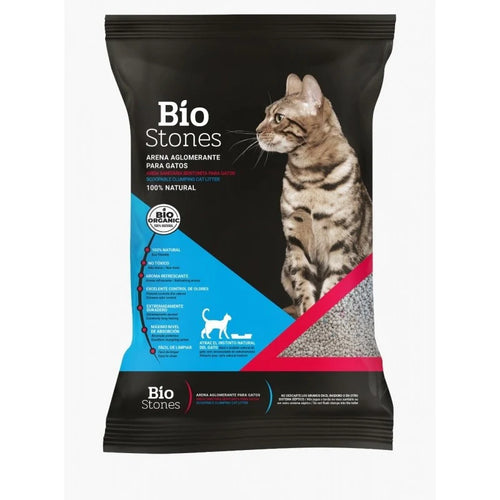 Arena Aglomerante Gato Bio Stones 25kg Aroma Natural Con Regalo