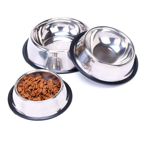 Plato Acero Inoxidable Con Goma Antideslizante 16cm