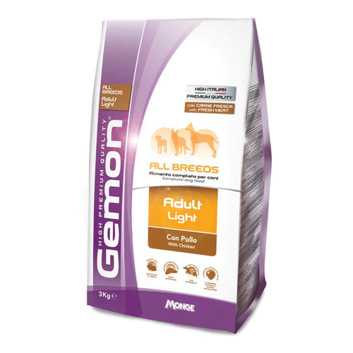 Gemon Dog High Premium Adulto Light Pollo 3kg Con Regalo