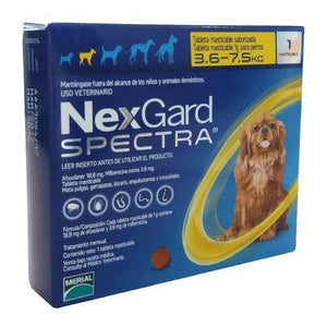 Pastilla Antipulgas Nexgard Spectra 3,6kg A 7,5kg (3 meses)