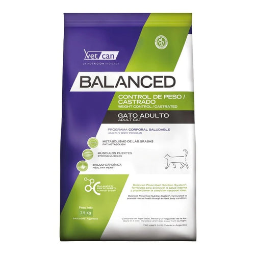 Vet Can Balanced Gato Control De Peso 2 Kg Con Regalo