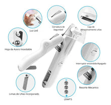 Cargar imagen en el visor de la galería, Corta Uñas Con Luz Led Perros Gatos Afp Pet Salon