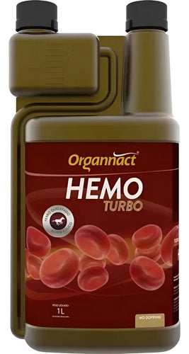 Suplemento Equinos Hemo Turbo Organnact 1L Manzana Verde