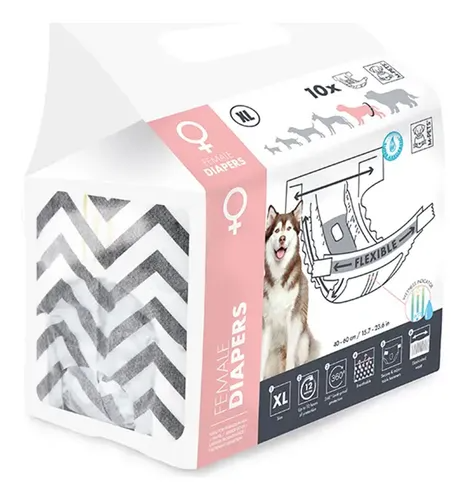 Pañal M-PETS Hembra Diapers Dog XL x (12UNID)