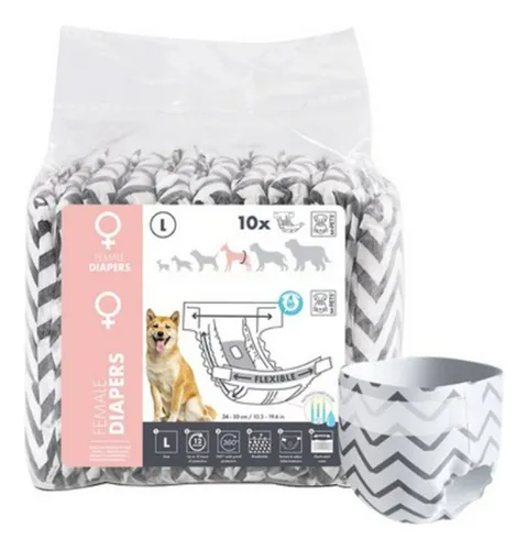 Pañal M-PETS Hembra Diapers Dog  L x (10UNID)