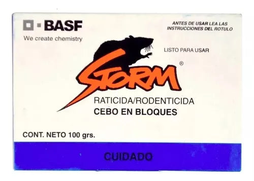 Veneno Mata Ratas Ratones Pastilla Azul Storm 100gr