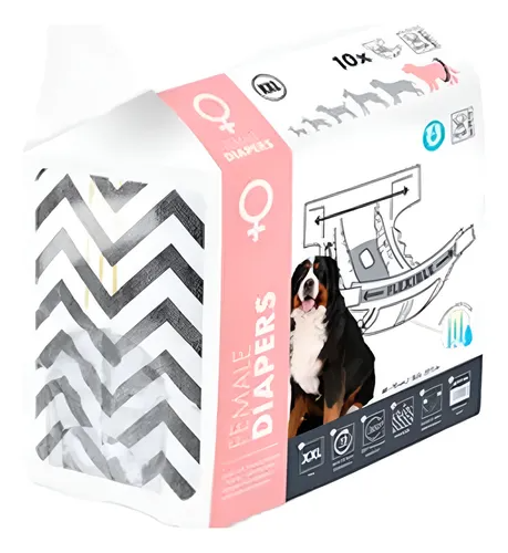 Pañal M-PETS Hembra Diapers Dog  XXL x (10UNID)