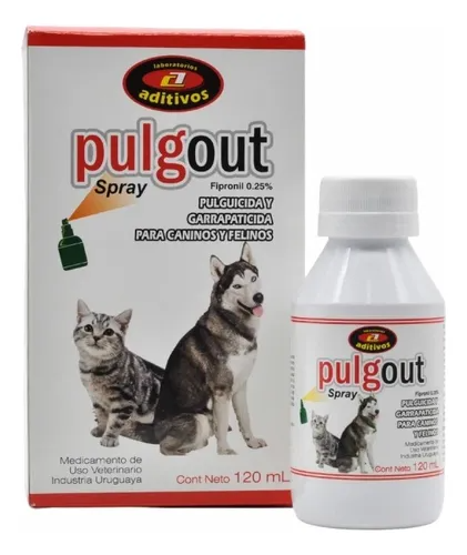 Pulgout Spray Antiparasitario Pulgas y Garrapatas 120ml