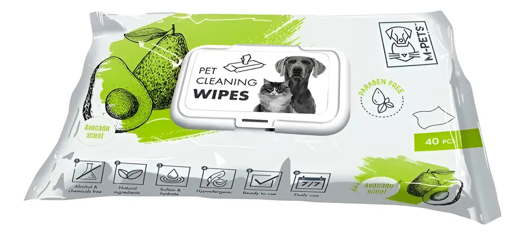 Toallitas Húmedas Para Mascotas Palta 20x15 Cm 80Un Mpets