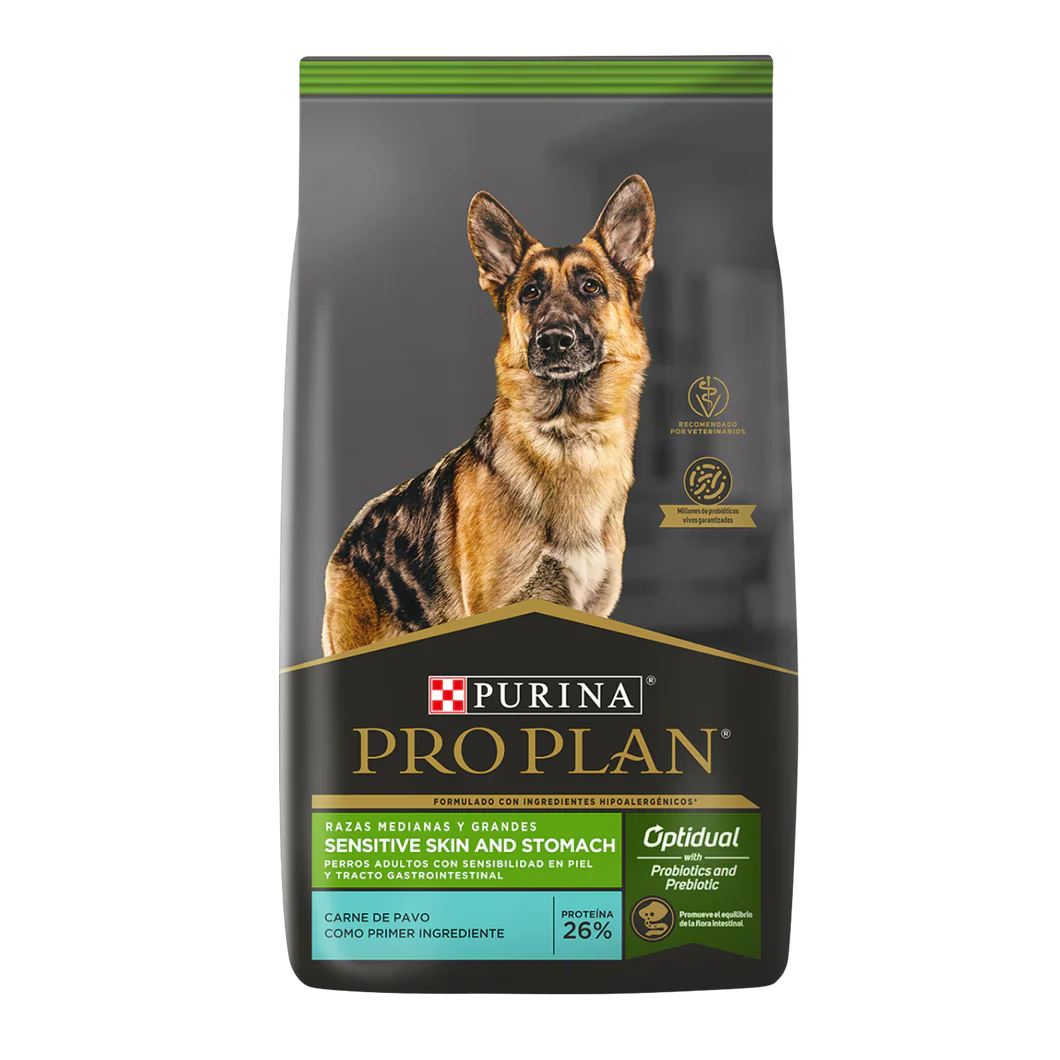 Pro Plan Sensitive Skin and Stomach 15Kg Raza Medianas y Grandes Con Regalo