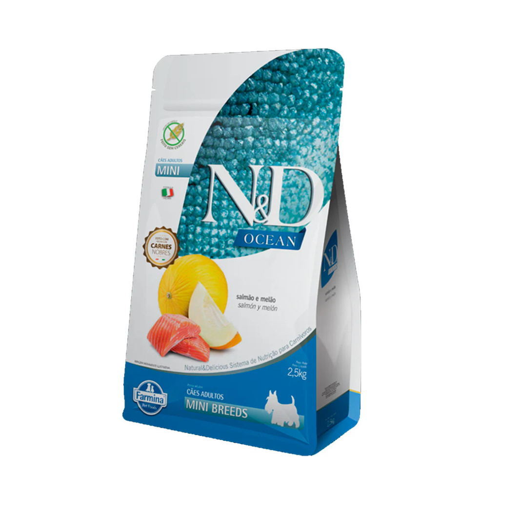 N&D Grain Free Ocean para Perros Adultos de Razas Mini/Pequeñas 2,5 kg