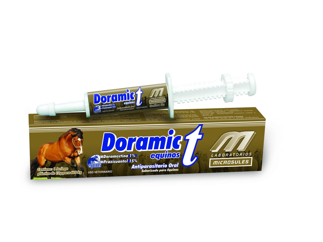 Doramic T Antiparasitario oral para equinos  Doramectina y Praziquantel.