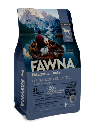 Fawna Patagonic Taste Perro Adulto Mediano y Grande Salmon 15kg Con Regalo